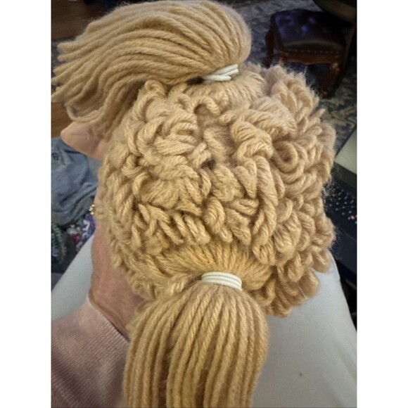 Cabbage Patch Kids Wheat Poodle Hair w/ 2 Ponytails Girl Green Eyes RARE - Picture 9 of 11